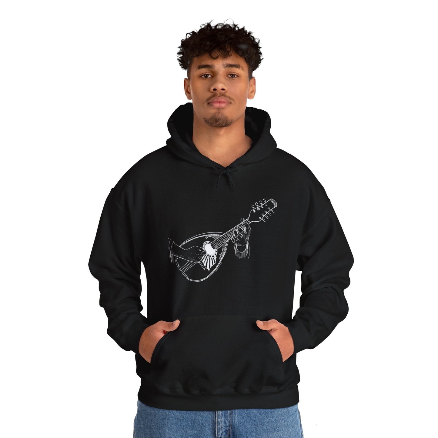 Mandolin Black & White Hoodie